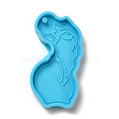 Mother's Day Girl Silicone Pendant Molds(AJEW-M221-02B)-2