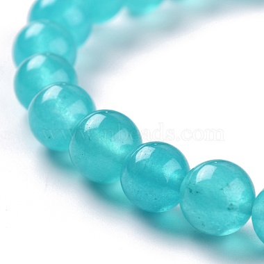 Dyed Natural Jade Beads Stretch Bracelets(BJEW-G633-B-04)-2