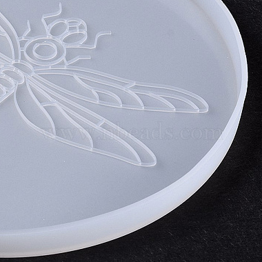 Food Grade Silicone Dragonfly Pattern Cup Mat Molds(DIY-C074-01)-6