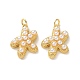 Brass ABS Plastic Imitation Pearl Pendants(KK-P351-05G)-1