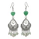 Natural Green Aventurine &  Malaysia Jade (Dyed) Heart Chandelier Earrings(EJEW-JE05364-02)-1