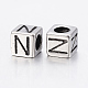 304 Stainless Steel Large Hole Letter European Beads(STAS-H428-01AS-N)-2