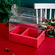 Transparente Blumen-Geschenkbox aus Kunststoff und Papier(BAKE-PW0002-42A-02)-1