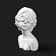 Girl Bust Resin Necklace Display Stands(ODIS-A012-05A)-3