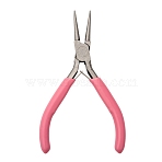 45# Carbon Steel Round Nose Pliers, Hand Tools, Pink, 12x7.6x0.9cm(PT-L004-52)