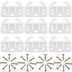 12 Sets Plastic Drawer Slides Guides Replacement Part Kit, with Screw, White, 41x59.5x7.5mm(FIND-GF0007-20)