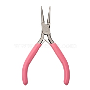45# Carbon Steel Round Nose Pliers, Hand Tools, Polishing, Pink, 12x7.6x0.9cm(PT-L004-52)