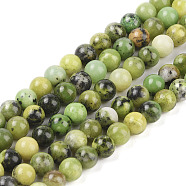 Natural Serpentine Beads Strands, Round, 10mm, Hole: 1.2mm, about 39pcs/Strand, 15.16 inch(38.5cm)(X-G-G829-06-10mm)