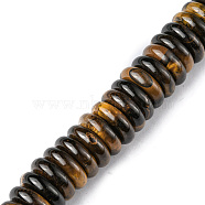 Natural Tiger Eye Beads Strands, Disc, 12x3.5~4mm, Hole: 1.4mm, about 51pcs/strand, 7.48~8.19 inch(19~20.8cm)(G-F743-06C)