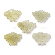 Natural Xiuyan Jade Carved Pendants, Insects Charms, Dark Sea Green, 22x31.5~33x4mm(G-M195-06)