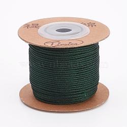 Nylon Cords, String Threads Cords, Round, Dark Slate Gray, 1.5mm, about 27.34 yards(25m)/roll(OCOR-L035-G20)