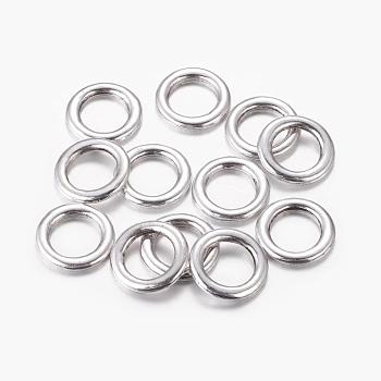 Alloy Linking Rings, Lead Free and Cadmium Free & Nickel Free, Donut, Antique Silver, Size: about 14.5mm diameter, 2mm thick, hole: 10mm
