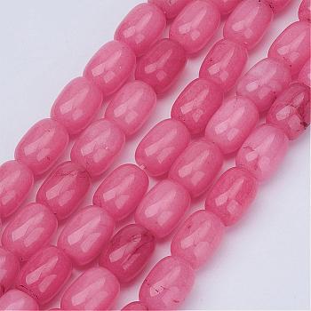Barrel Shaped Gemstone Natural Rhodochrosite Stone Beads Strands, Dyed, Pale Violet Red, 15x10mm, Hole: 1mm, about 25pcs/strand, 15.3 inch