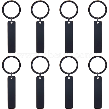 8pcs porte-cl&eacute;s en acier inoxydable(KEYC-SC0001-47EB)-1