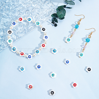 PandaHall Elite 50Pcs 5 Colors Natural Freshwater Shell Beads(SHEL-PH0001-28)-2