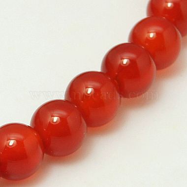 4mm Red Round Red Agate Beads