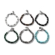 bracelets de perles rondes en pierres précieuses naturelles et synthétiques mélangées(BJEW-Q777-04)-1