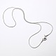 Trendy Men's 304 Stainless Steel Snake Chain Necklaces(NJEW-M065-A-01)-2