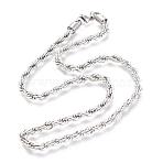 Non-Tarnish 304 Stainless Steel Rope Chain Necklaces, with Lobster Claw Clasps, Stainless Steel Color, 19.7 inch(50cm), 5.8mm(NJEW-F226-03P-10)