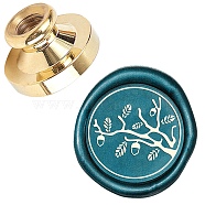 Wax Seal Brass Stamp Head, for Wax Seal Stamp, Fruit Pattern, 25x14.5mm(AJEW-WH0209-447)