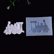 DIY Train Silicone Molds, Resin Casting Molds, For UV Resin, Epoxy Resin Jewelry Making, White, 42x60x9mm, Inner Size: 42x50mm(X-DIY-F045-37)