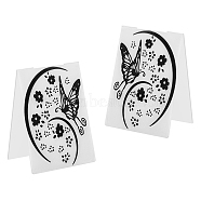 Plastic Embossing Folders, Concave-Convex Embossing Stencils, for Handcraft Photo Album Decoration, Butterfly Pattern, 148x105x3mm(DIY-WH0186-62)