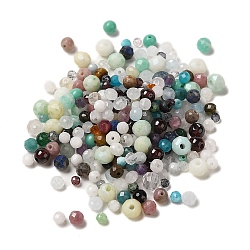 Natural Mixed Gemstone Beads, Faceted, Round, Mixed Dyed and Undyed, 2~4x2~4mm, Hole: 0.7~1mm, about 20g/bag(G-XCP0001-15)