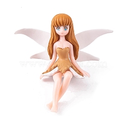 Mini PVC Fairy, White Wing, Figurine, Dollhouse Decorations, Peru, 83x61mm(MIMO-PW0003-170B)