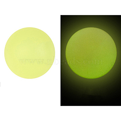 Round Luminous Silicone Beads, Chewing Beads For Teethers, DIY Nursing Necklaces Making, Glow in the Dark, Champagne Yellow, 15mm(LUMI-PW0004-009B-03)