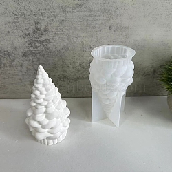 Christmas DIY Silicone Display Sculpture Molds, Resin Casting Molds, For UV Resin, Epoxy Resin Jewelry Making, Christmas Tree, 62x62x122mm(SIMO-D007-02B)