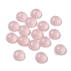 Resin Decoden Cabochons, Half Round, Pearl Pink, 7.8x4mm(CRES-B021-15A-02)