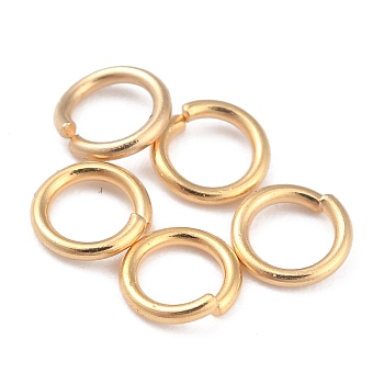Rack Plating Brass Jump Rings, Open Jump Rings, Long-Lasting Plated, Real 24K Gold Plated, 4.5x0.8mm, 20 Gauge, Inner Diameter: 3mm