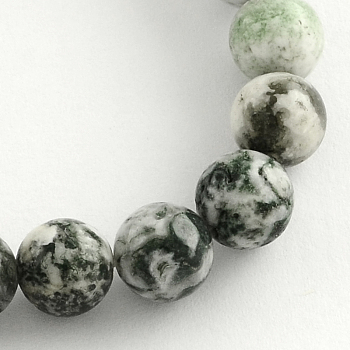 Natural Tree Agate Round Gemstone Beads Strands, 10.5mm, Hole: 1.2mm, about 36pcs/strand, 15.7 inch