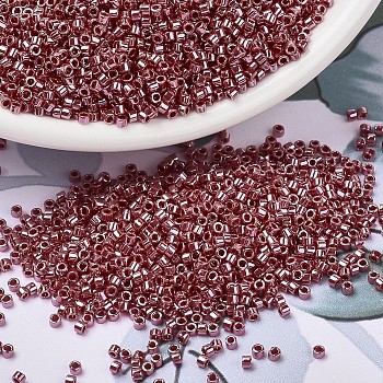 MIYUKI Delica Beads, Cylinder, Japanese Seed Beads, 11/0, (DB1564) Opaque Cadillac Red Luster, 1.3x1.6mm, Hole: 0.8mm, about 2000pcs/10g