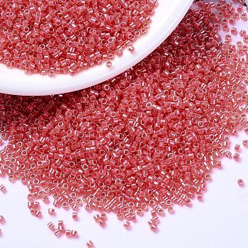 MIYUKI Delica Beads, Cylinder, Japanese Seed Beads, 11/0, (DB2051) Luminous Poppy Red, 1.3x1.6mm, Hole: 0.8mm, about 2000pcs/10g
