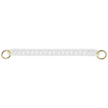 ABS Plastic Bag Handles, with  Zinc Alloy Spring Gate Rings, for Bag Straps Replacement Accessories, Golden, 291x19x12mm, Clasp: 27x3.5mm, 19.5mm Inner Diameter, 1pc/box