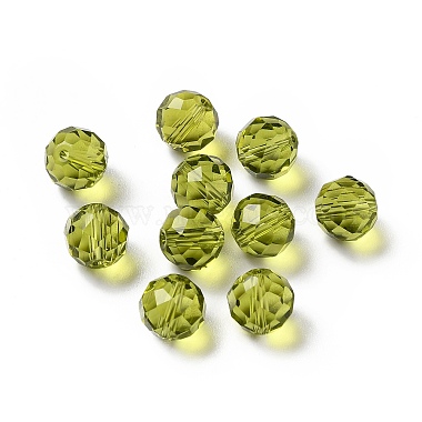 Olive Round K9 Glass Beads