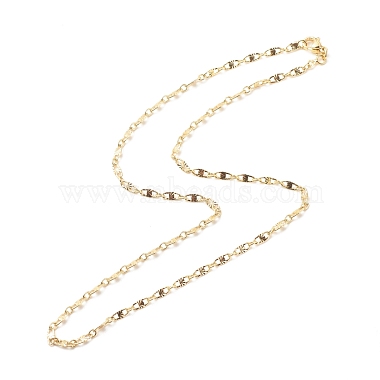 Brass Oval Link Chains Necklace for Women(NJEW-P265-25G)-2