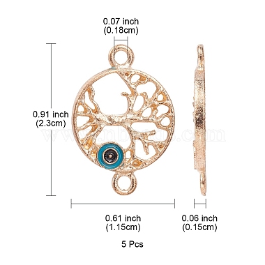 Alloy Connector Charms with Steel Blue Enamel(FIND-YW0003-54)-3