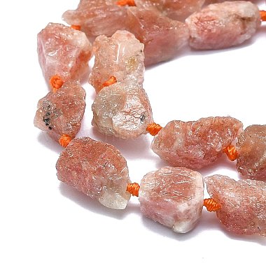 Raw Rough  Natural Sunstone Beads Strands(G-F715-075)-3