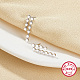 Rhodium Plated 925 Sterling Silver Mini Dot Bar Stud Earrings(UK6907-3)-2