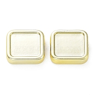 Acrylic Beads, CCB Plastic Beads, Square, Golden, 14x12.5x4mm, Hole: 2mm(PACR-C003-01G)