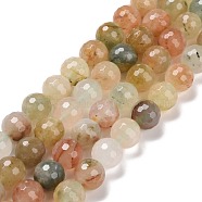 Natural Gemstone Beads Strands, Faceted(128 Facets), Round, 10mm, Hole: 1.2mm, about 36pcs/strand, 14.76''(37.5cm)(G-E571-09C)
