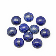 Natural Lapis Lazuli Cabochons, Dyed, Half Round/Dome, 20x6mm(X-G-R416-20mm-33)
