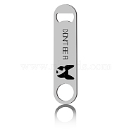 430 Stainless Steel Bottle Openers, Laser Cut, Rectangle, Dog Pattern, Stainless Steel Color, 178x40x2mm(AJEW-WH0259-001)