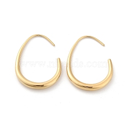 304 Stainless Steel Dangle Earrings, Teardrop, Real 14K Gold Plated, 29.5x3mm(X-EJEW-H115-38G)