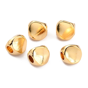 Brass Spacer Beads, Long-Lasting Plated, Triangle, Real 24K Gold Plated, 4.5x4.5mm, Hole: 1.8mm