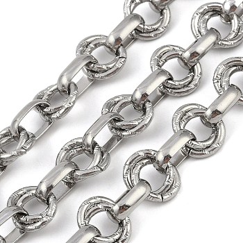 Non-Tarnish 304 Stainless Steel Link Chains, Unwelded, Stainless Steel Color, Ring: 12x2mm