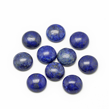 Natural Lapis Lazuli Cabochons, Dyed, Half Round/Dome, 20x6mm