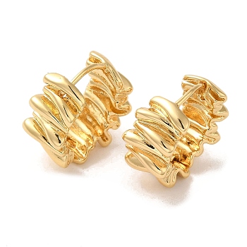 Brass Earrings for Women, Real 18K Gold Plated, 19x9mm